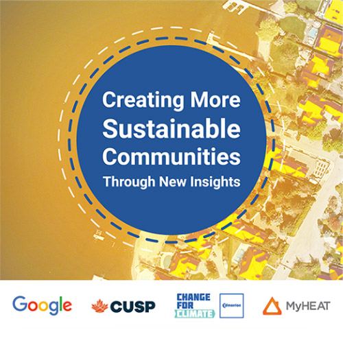 A promo image for a webinar with Google, CUSP, Edmonton and MyHEAT